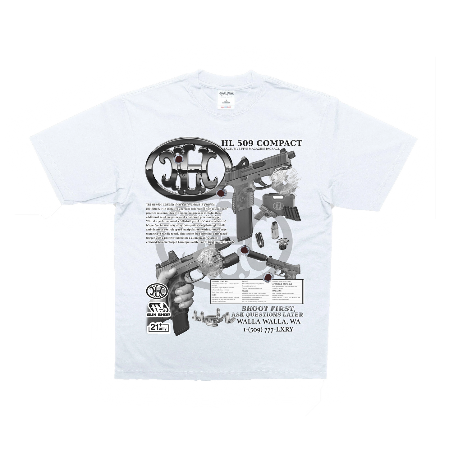 “509 Compact” Tee (White)