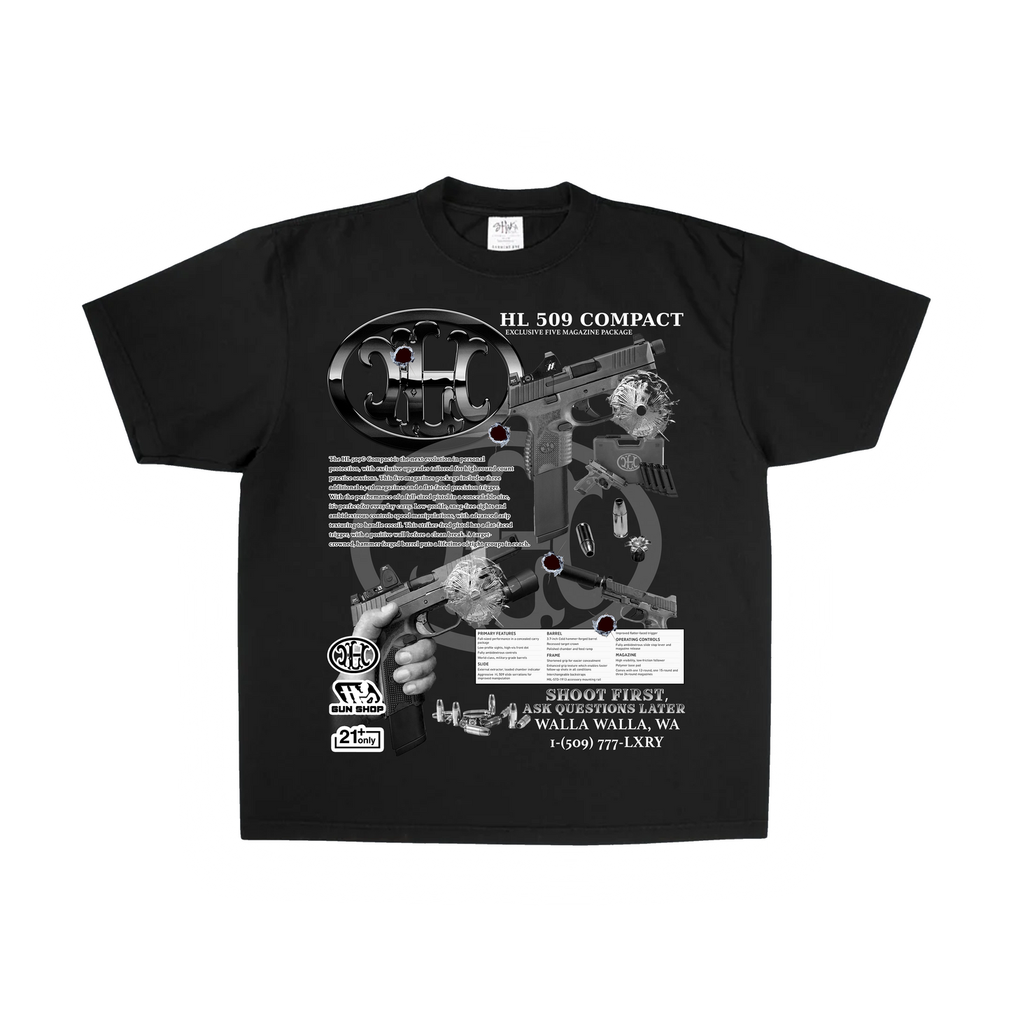 “509 Compact” Tee (Black)