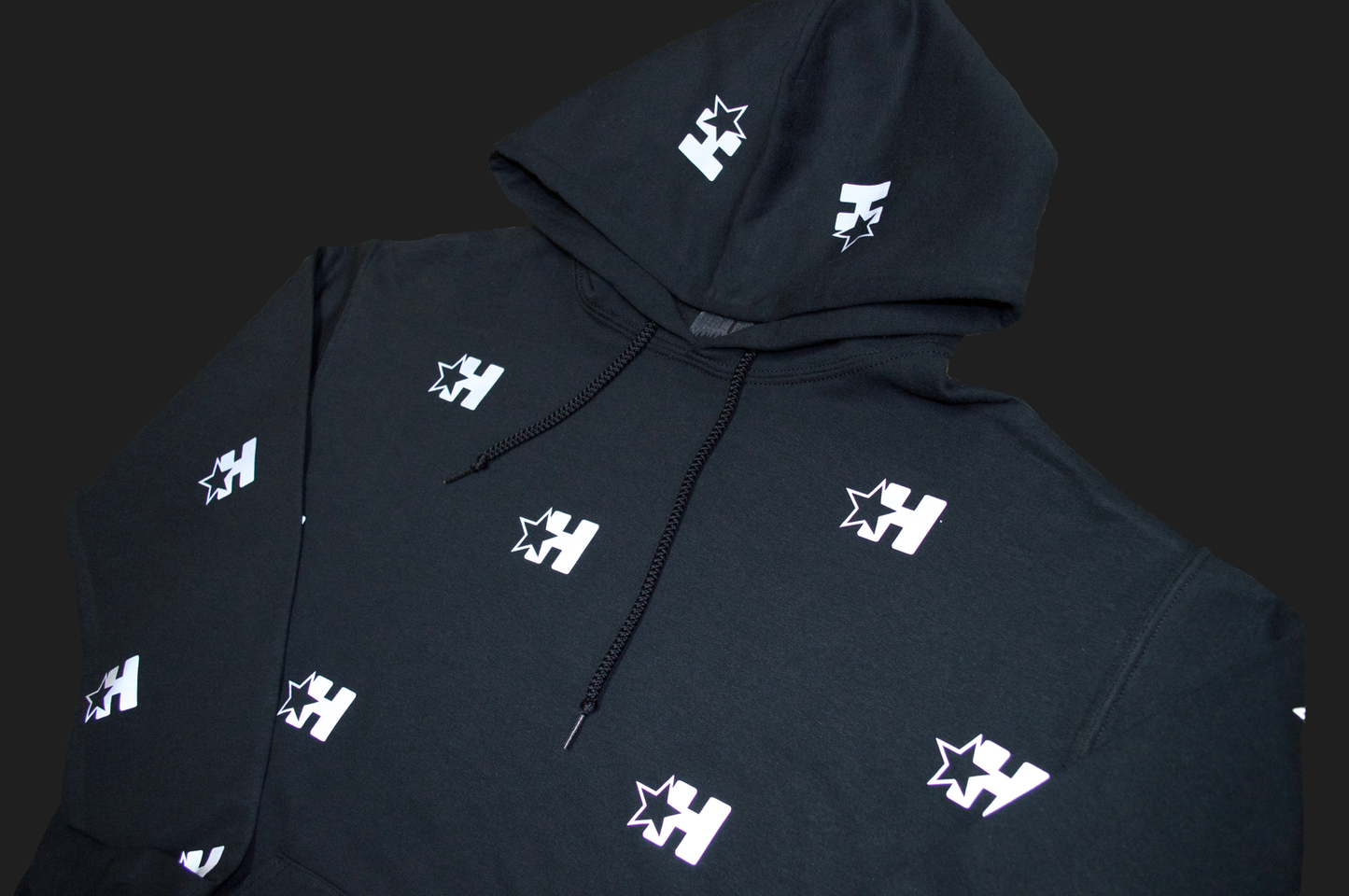 “Reflective Print” Hoodie (Black)