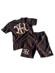 “HL” Shorts Set (Brown)